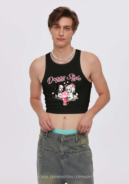 Doggy Style Y2K Crop Tank Top Cherrykitten