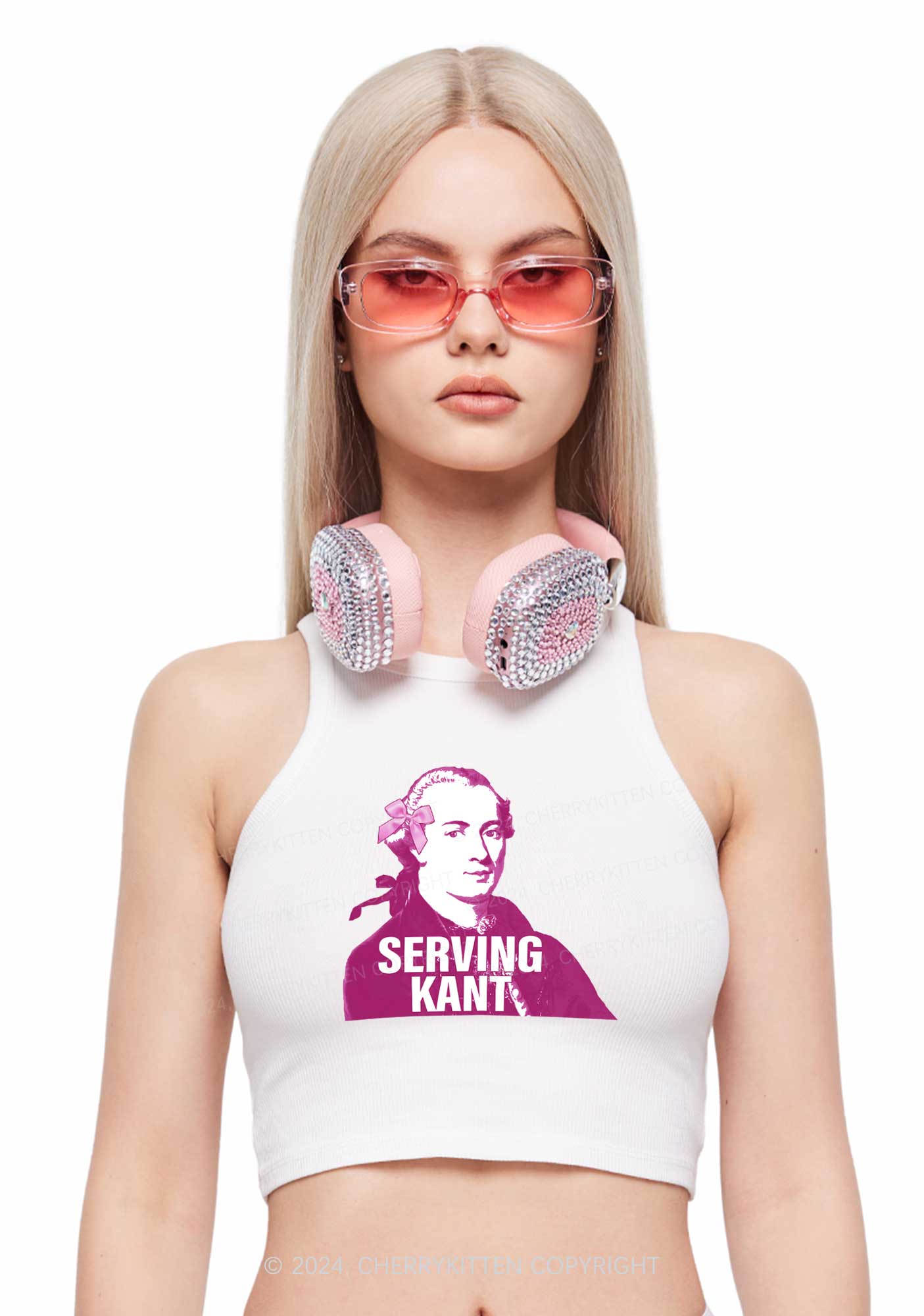 Serving Kant Y2K Crop Tank Top Cherrykitten
