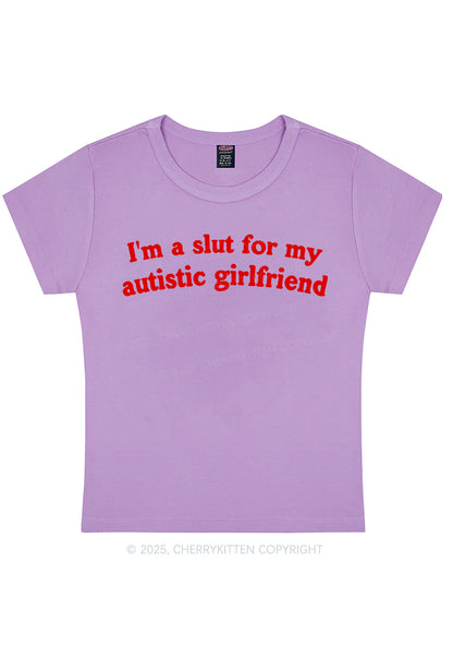 Slxt For My Autistic GF Y2K Baby Tee Cherrykitten