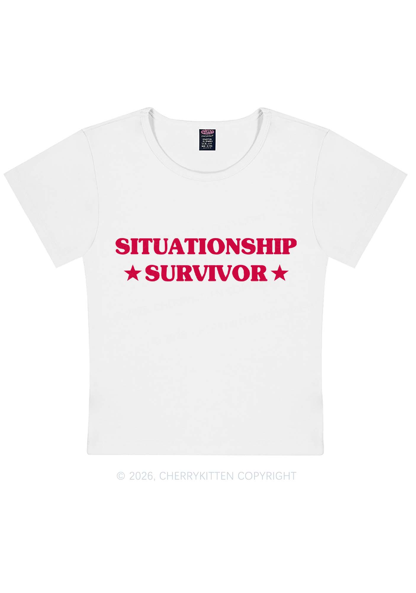 Situationship Survivor Y2K Baby Tee Cherrykitten