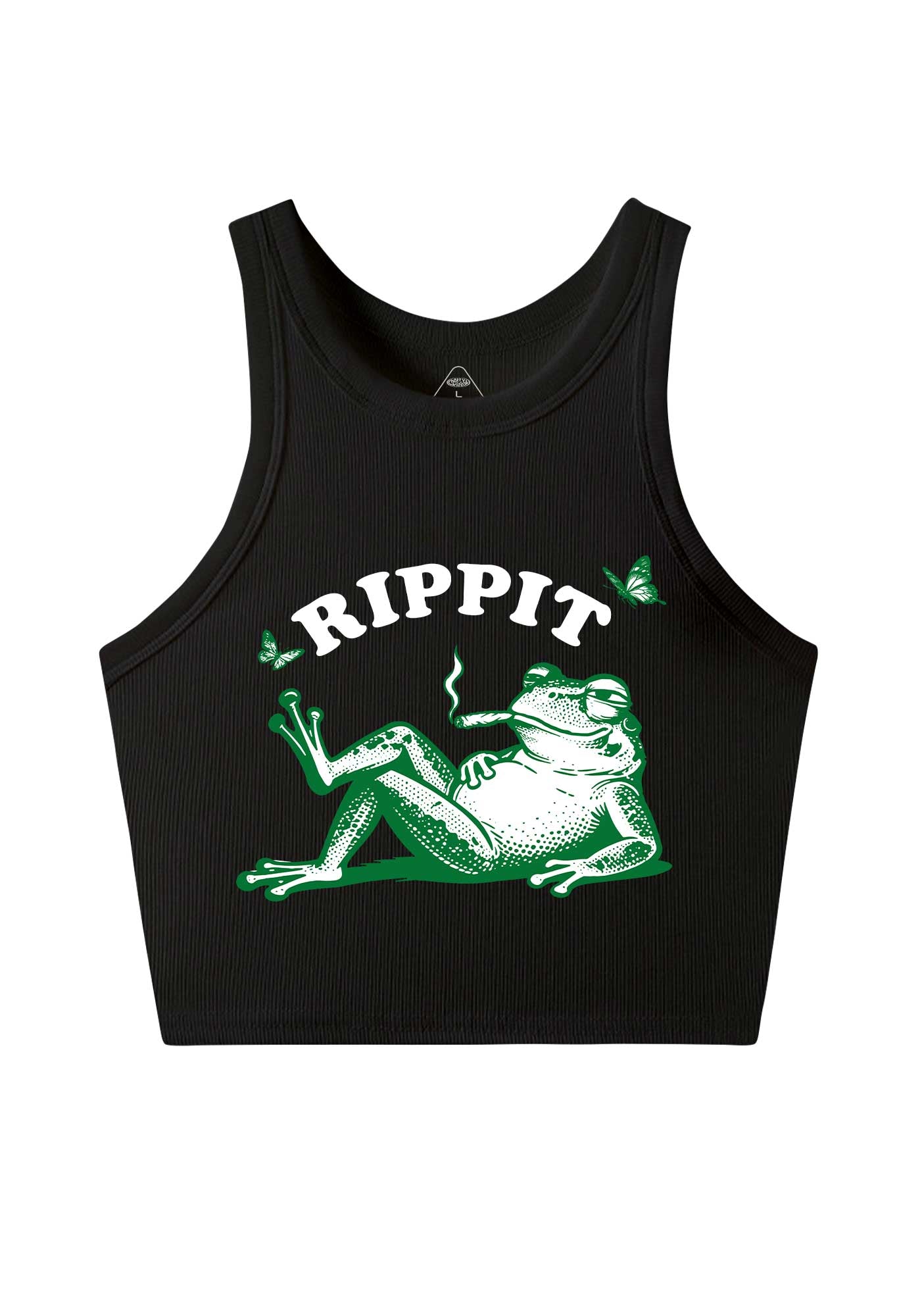 Rippit Frog Y2K Crop Tank Top Cherrykitten