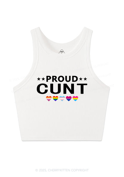 Proud Cxxt Pride Y2K Crop Tank Top Cherrykitten