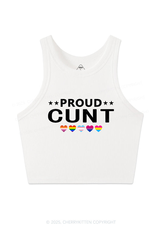 Proud Cxxt Pride Y2K Crop Tank Top Cherrykitten
