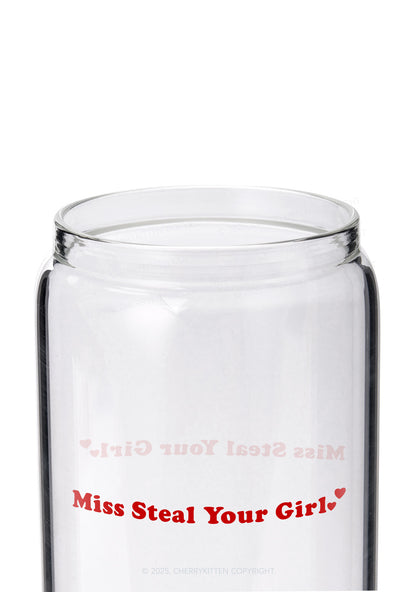 Miss Steal Your Girl Pride Y2K Printed Glass Cup Cherrykitten