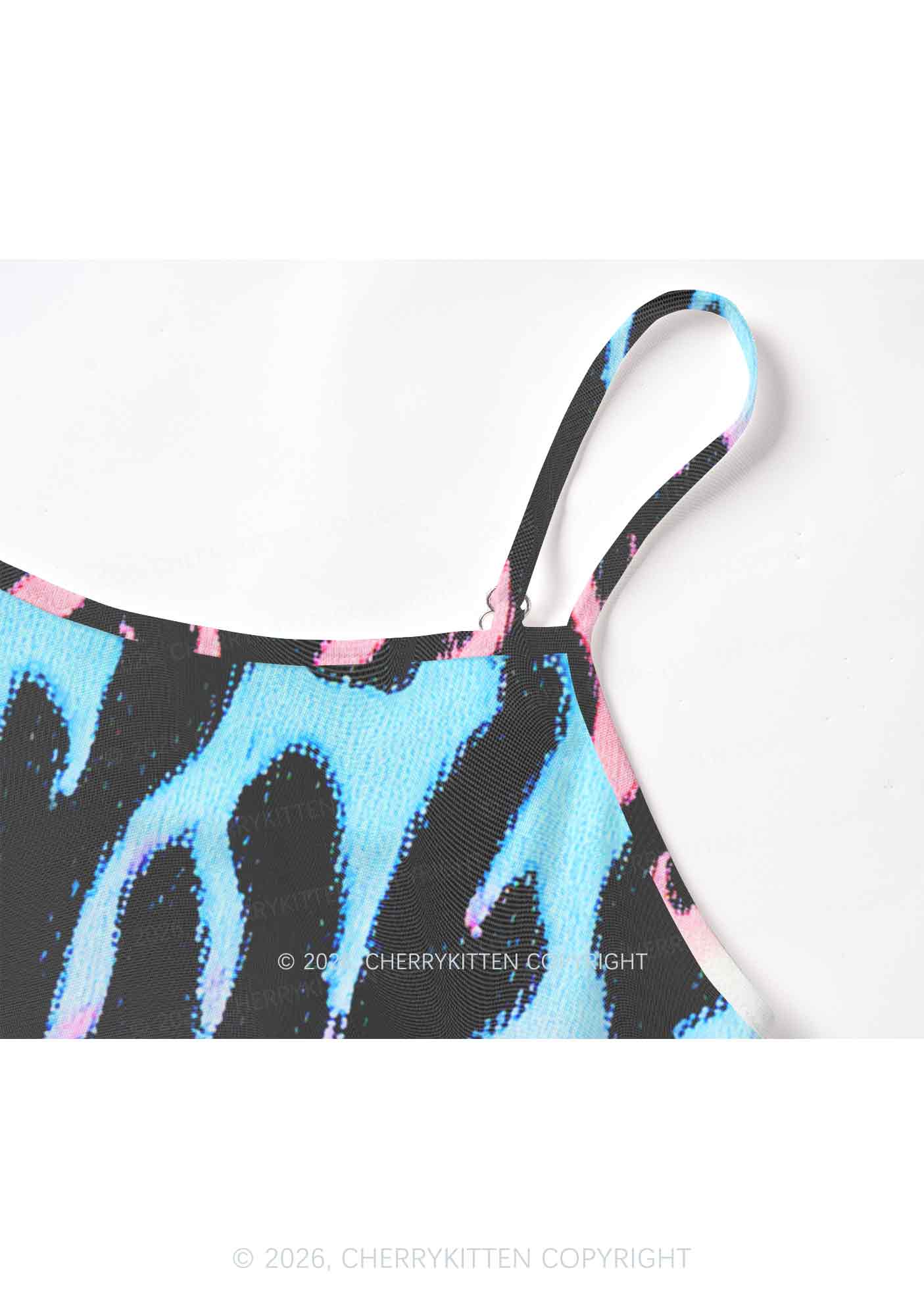 Trans Flame Pride Y2K Mesh Cami Tank Cherrykitten