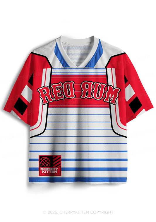 Custom Halloween Red Rum Y2K Sport Jersey Shirts Cherrykitten