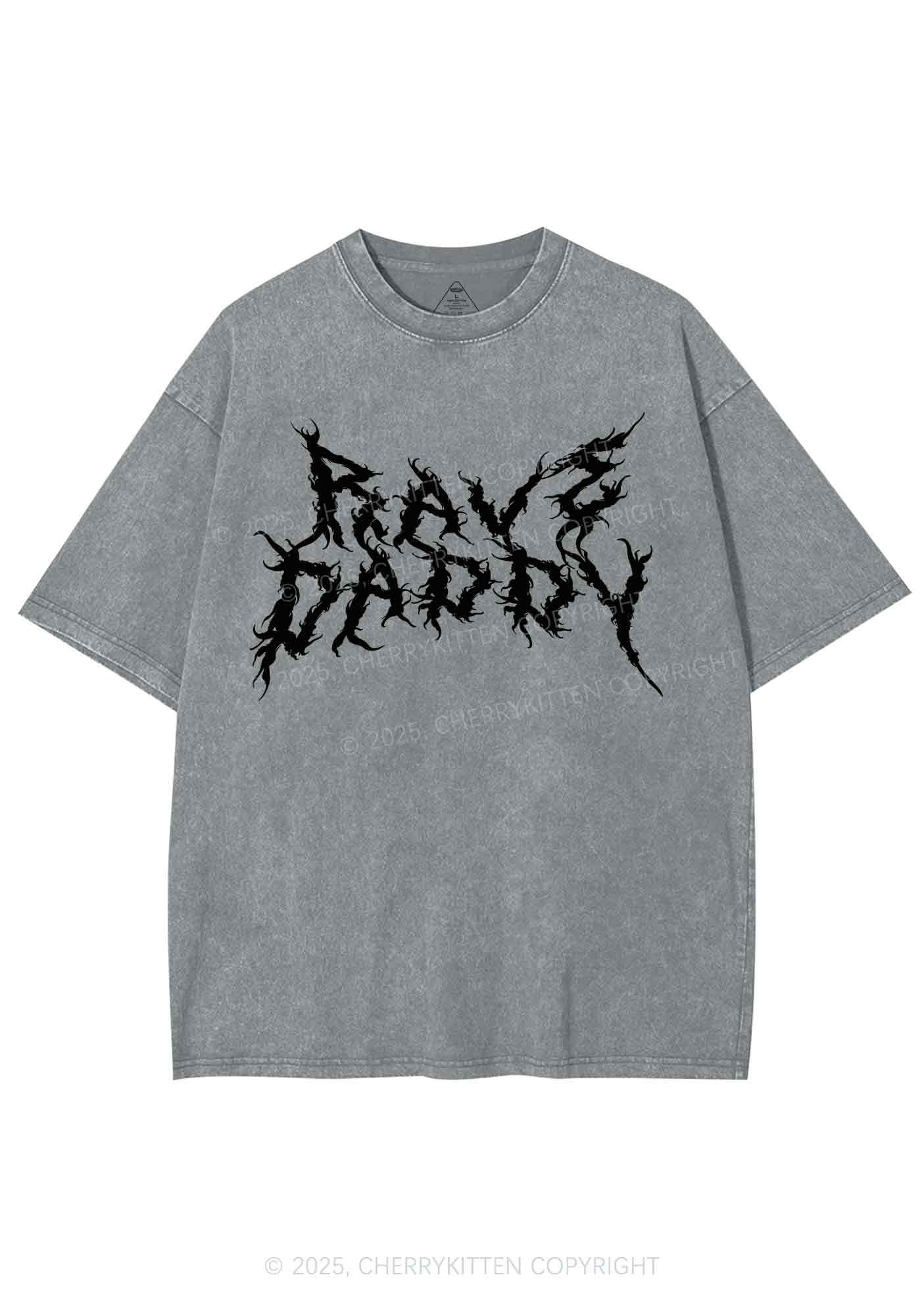 Rave Daddy Y2K Shirts Washed Tee Cherrykitten