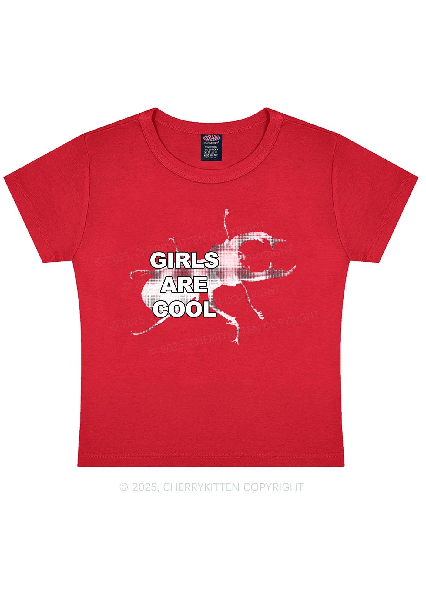 Beetle Girls Are Cool Y2K Baby Tee Cherrykitten