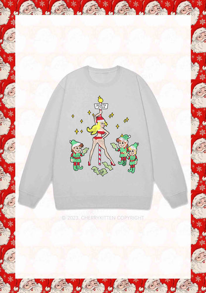 North Pole Dancing Christmas Girl Y2K Sweatshirt Cherrykitten