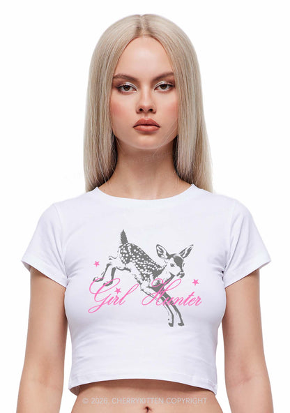 Girl Hunter Deer Pride Y2K Baby Tee Cherrykitten