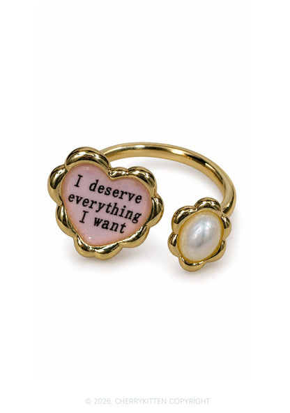 I Deserve Everything I Want Y2K Rings Cherrykitten