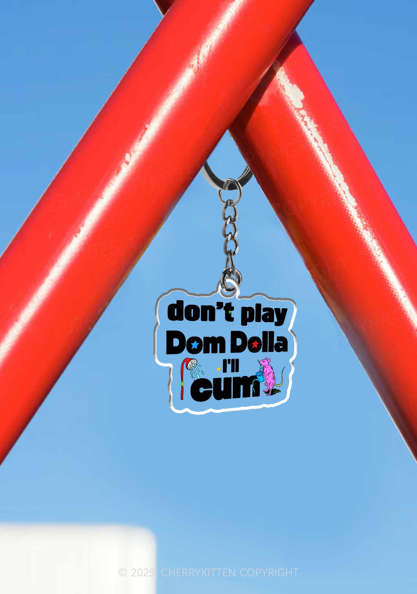 Do Not Play Dom 1Pc Y2K Keychain Cherrykitten