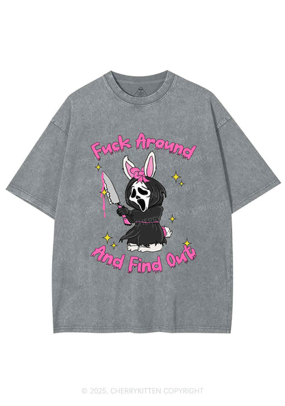 Halloween Fxxk Around Find Out Y2K Shirts Washed Tee Cherrykitten