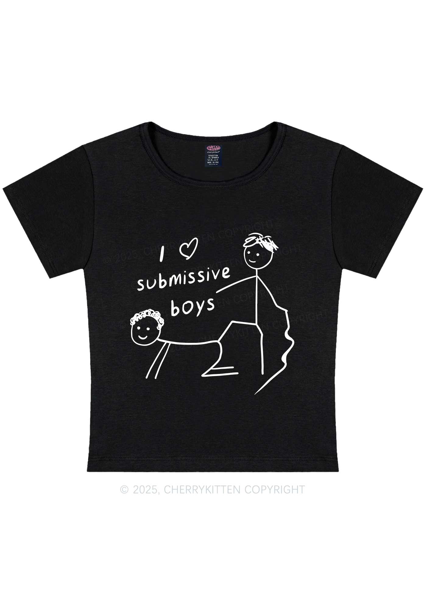 I Love S Gay Boys Pride Y2K Baby Tee Cherrykitten