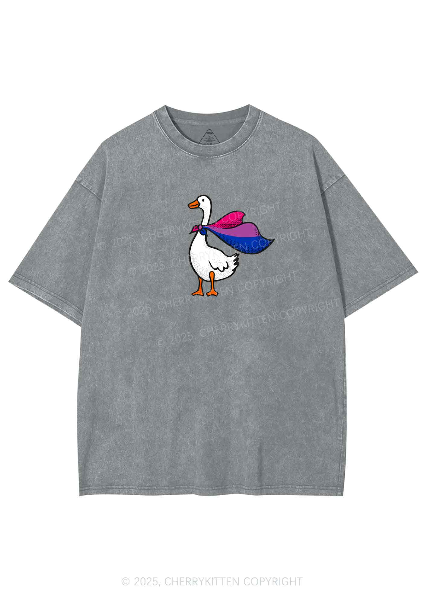 Bisexual Goose Pride Y2K Shirts Washed Tee Cherrykitten