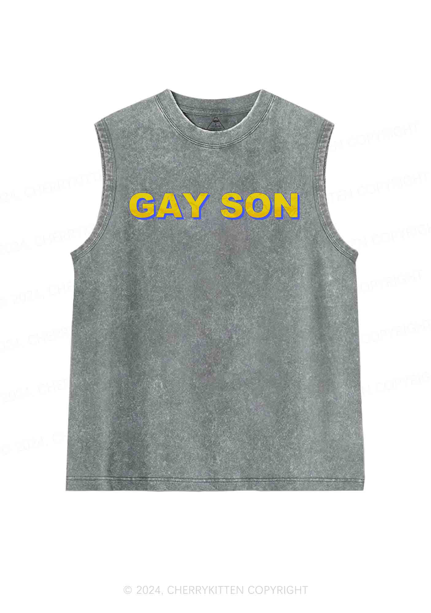 Gay Son Y2K Washed Tank Cherrykitten