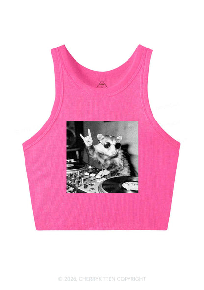 DJ Possum Y2K Crop Tank Top Cherrykitten