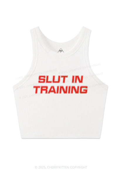 Slxt In Training Y2K Crop Tank Top Cherrykitten