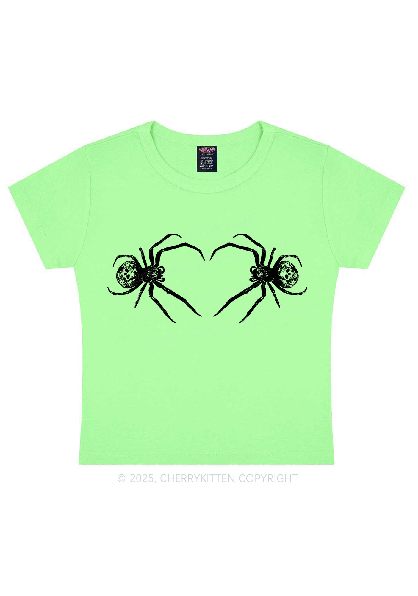 Skull Spider Y2K Baby Tee Cherrykitten