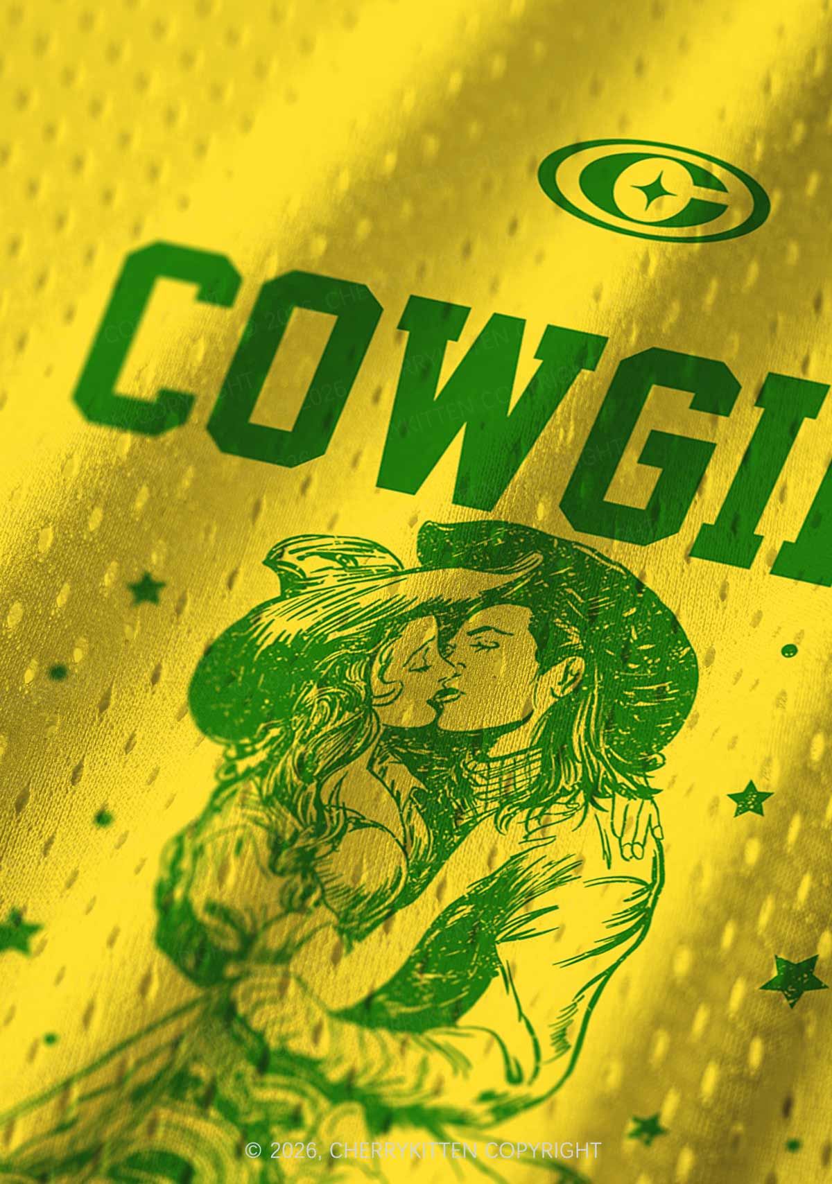 Yellow Cowgirl Wrangler Pride Y2K Sport Jersey Tank Cherrykitten