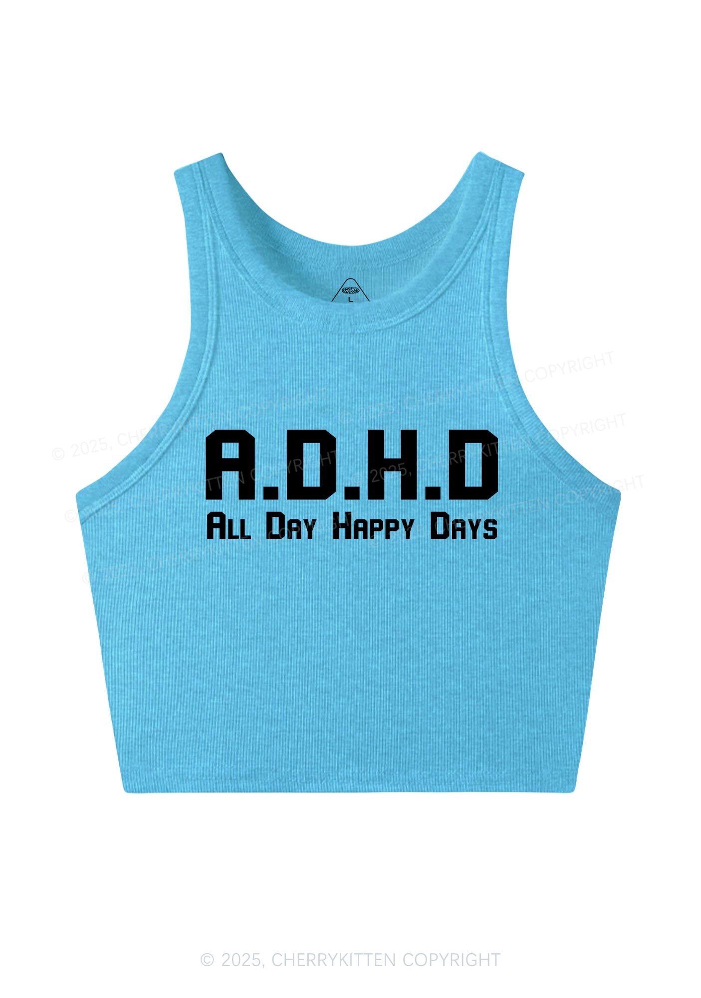 All Day Happy Days Y2K Crop Tank Top Cherrykitten