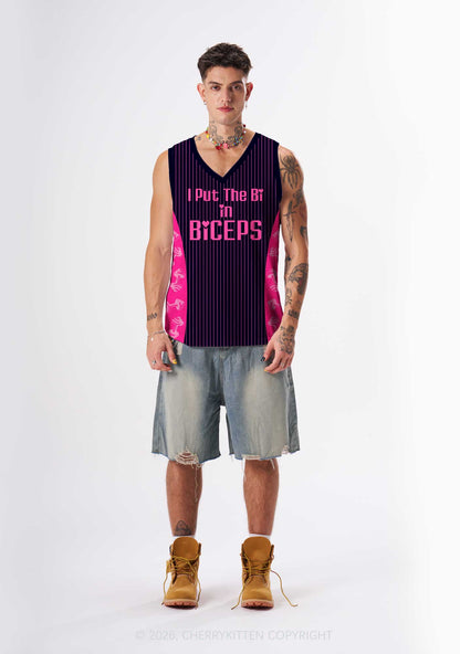 I Put The Bi In Biceps Pride Y2K Sport Jersey Tank Cherrykitten