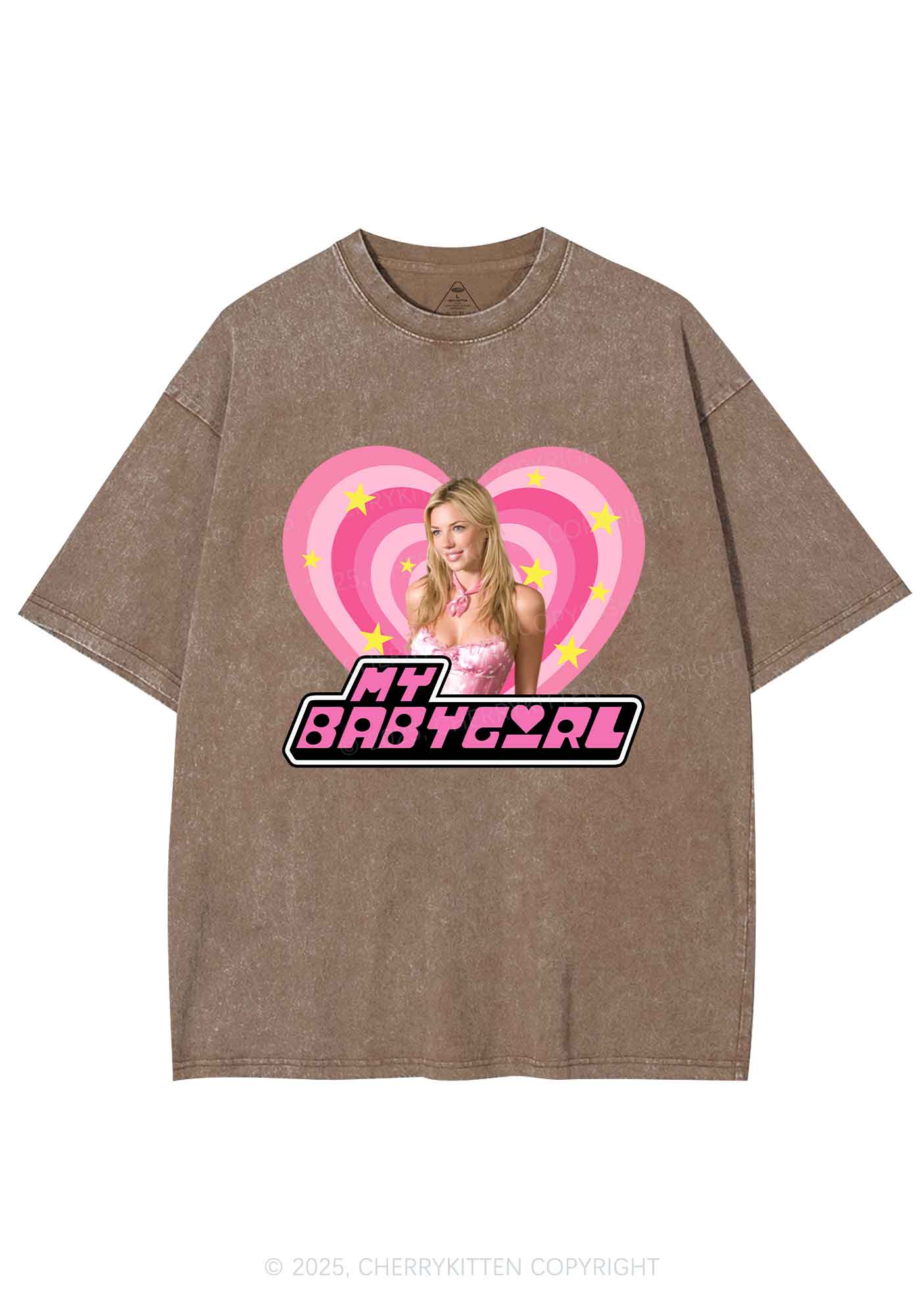 Custom Love My Babyboy Y2K Shirts Washed Tee Cherrykitten