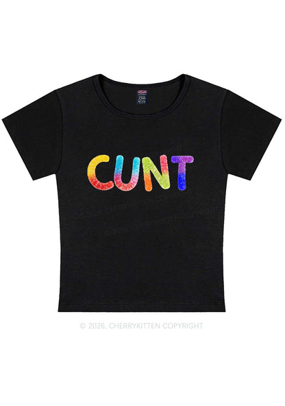 Rainbow Candy Cxxt Pride Y2K Baby Tee Cherrykitten
