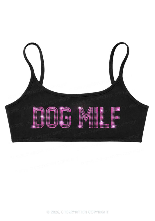 Rhinestone Dog Mxxf Y2K Super Crop Cami Cherrykitten