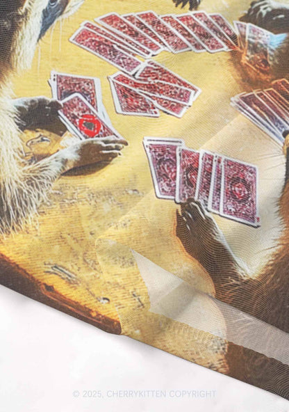Raccoon Poker Y2K Mesh Cami Tank Cherrykitten