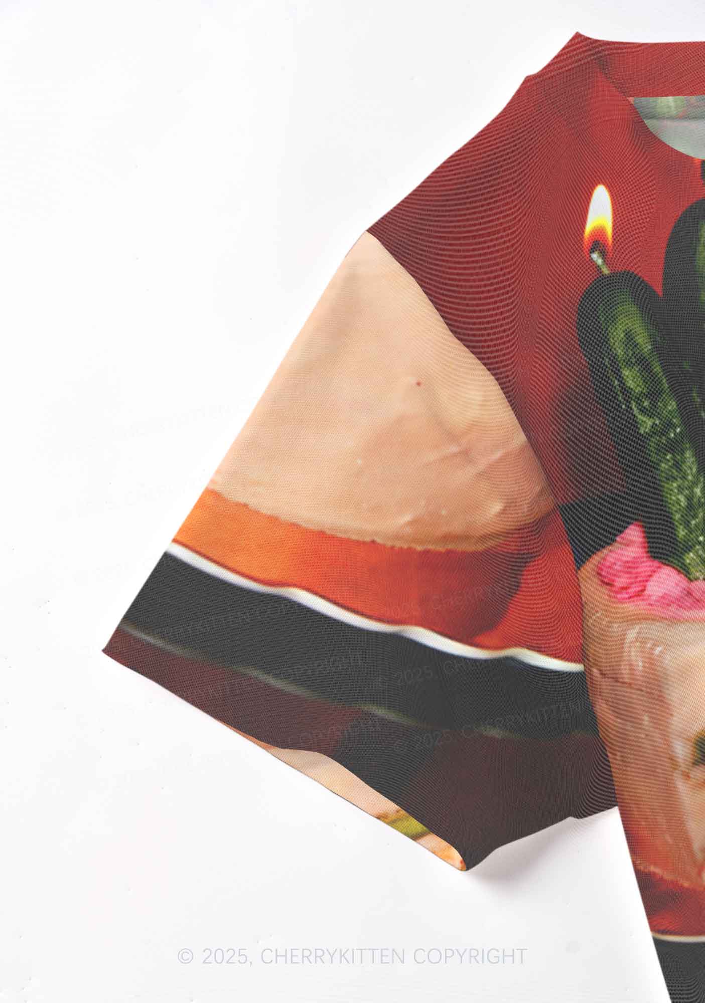 Pickle Cake Y2K Mesh Crop Top Cherrykitten