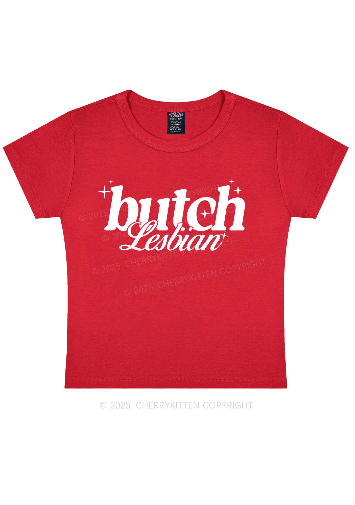 Butch Lesbian Y2K Baby Tee Cherrykitten