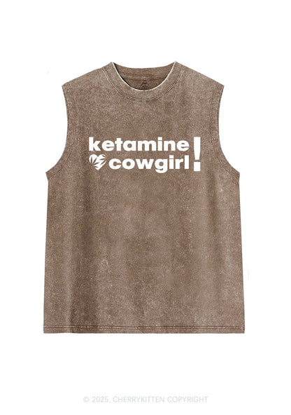 K Cowgirl Y2K Washed Muscle Tank Cherrykitten
