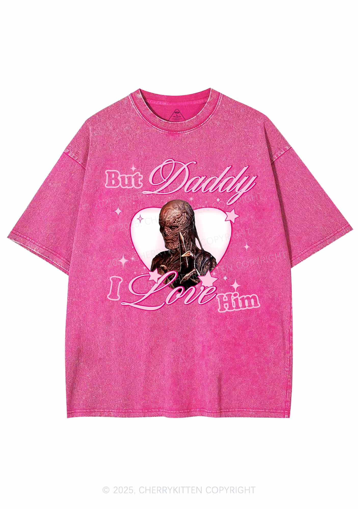 Daddy I Love VN Y2K Shirts Washed Tee Cherrykitten
