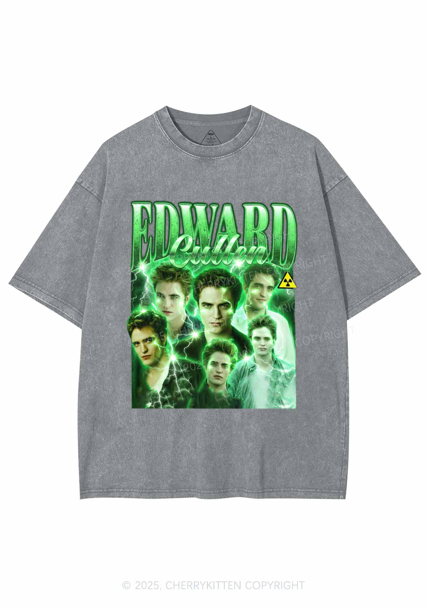 EC Green Lightning Y2K Shirts Washed Tee Cherrykitten