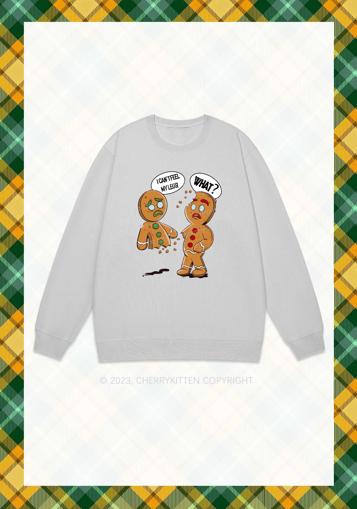 I Can't Feel My Legs Christmas Y2K Sweatshirt Cherrykitten