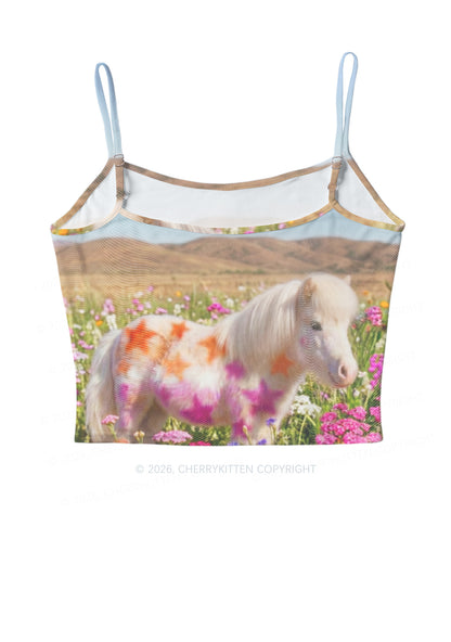 Lesbian Stars Pony Pride Y2K Mesh Cami Tank Cherrykitten