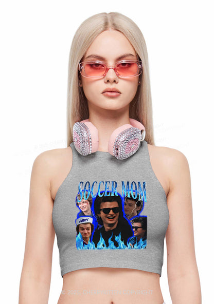 Blue Soccer Mom Y2K Crop Tank Top Cherrykitten