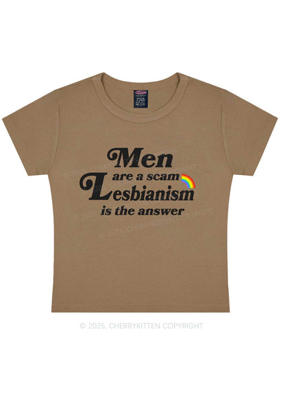 Men Lesbianism Y2K Baby Tee Cherrykitten