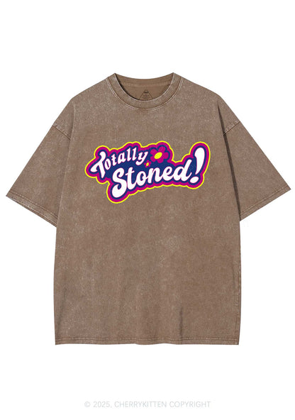 Totally Stoned Y2K Shirts Washed Tee Cherrykitten