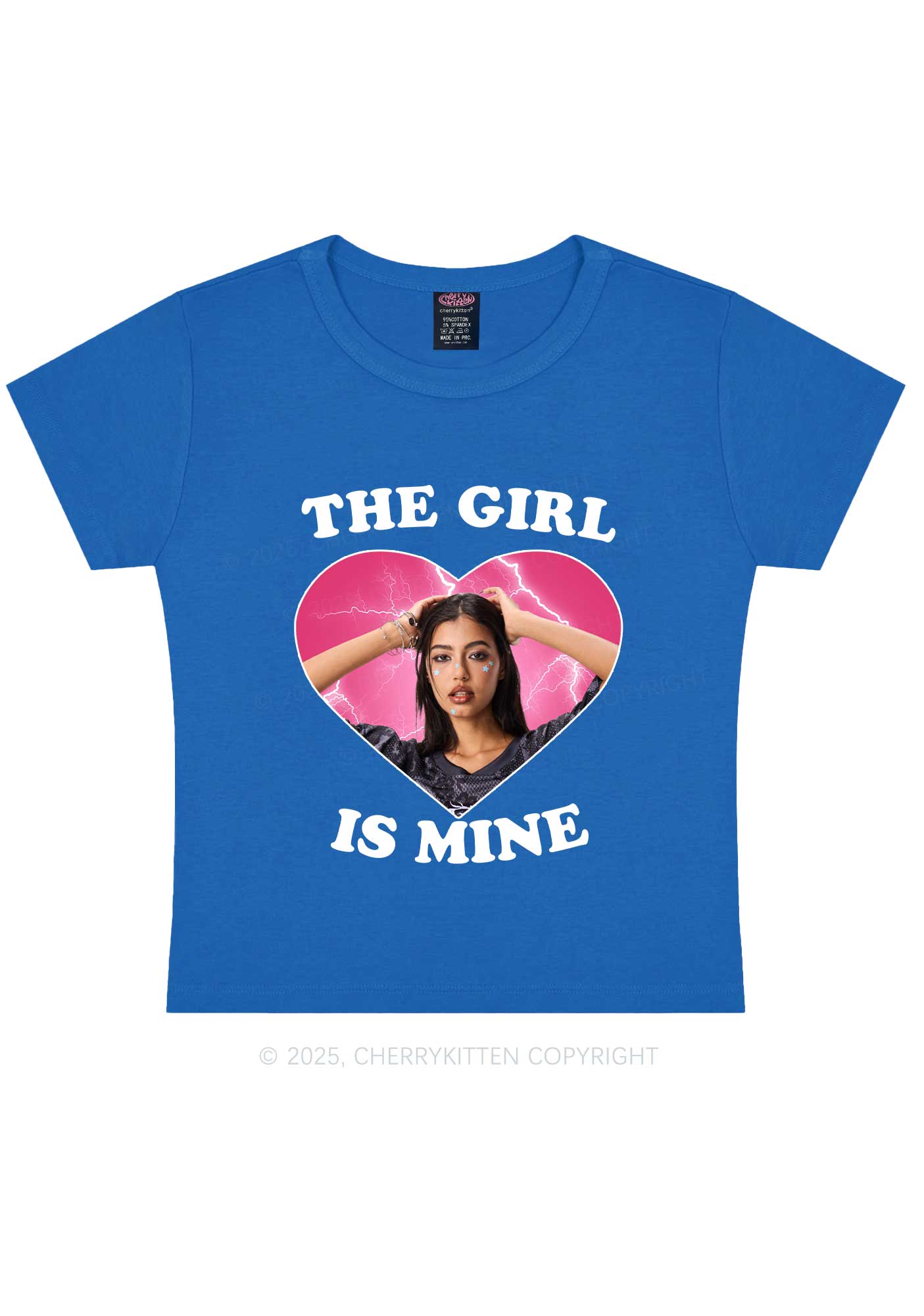 Custom The Boy Is Mine Y2K Baby Tee Cherrykitten