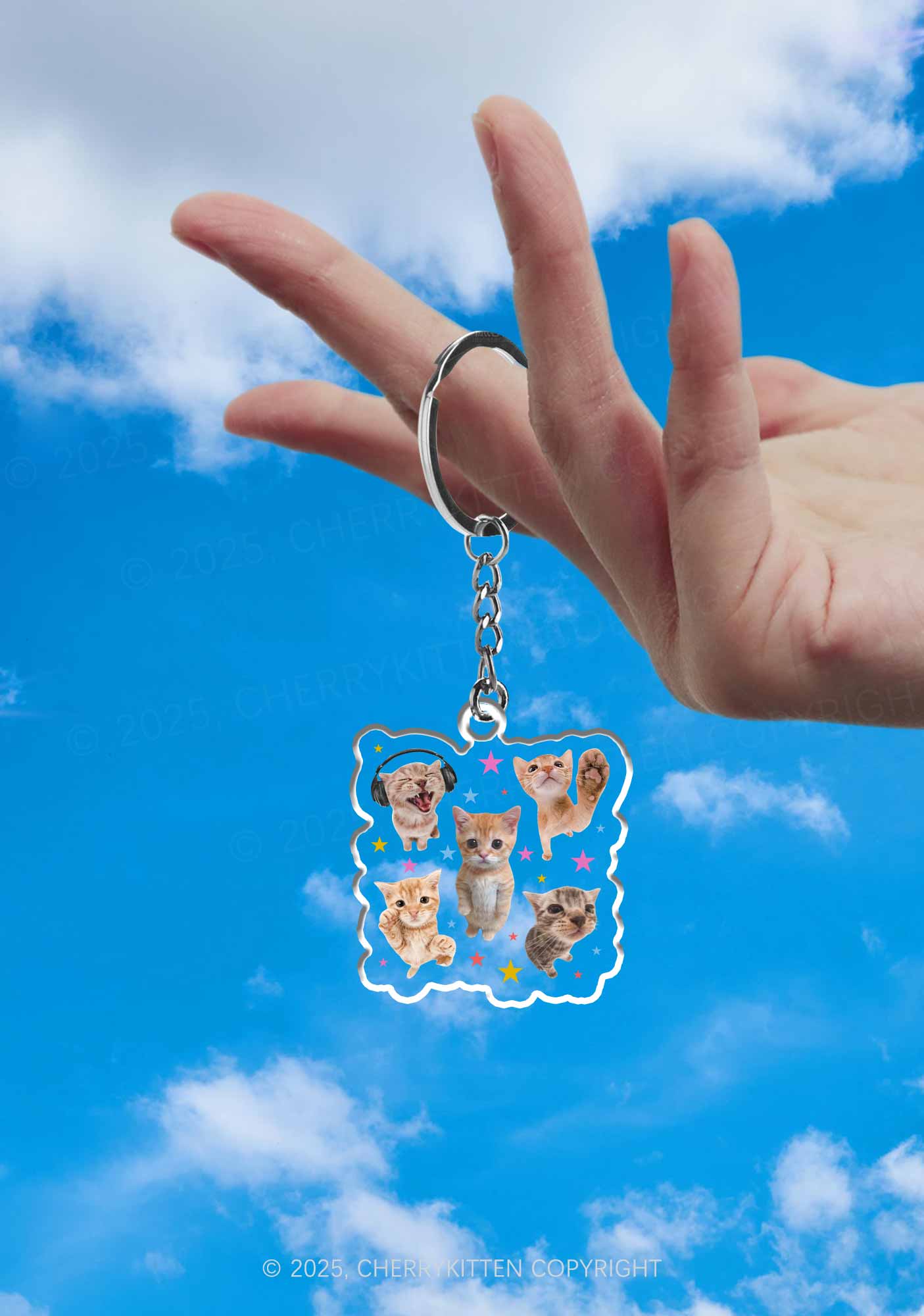 Adorable Cats 1Pc Y2K Keychain Cherrykitten