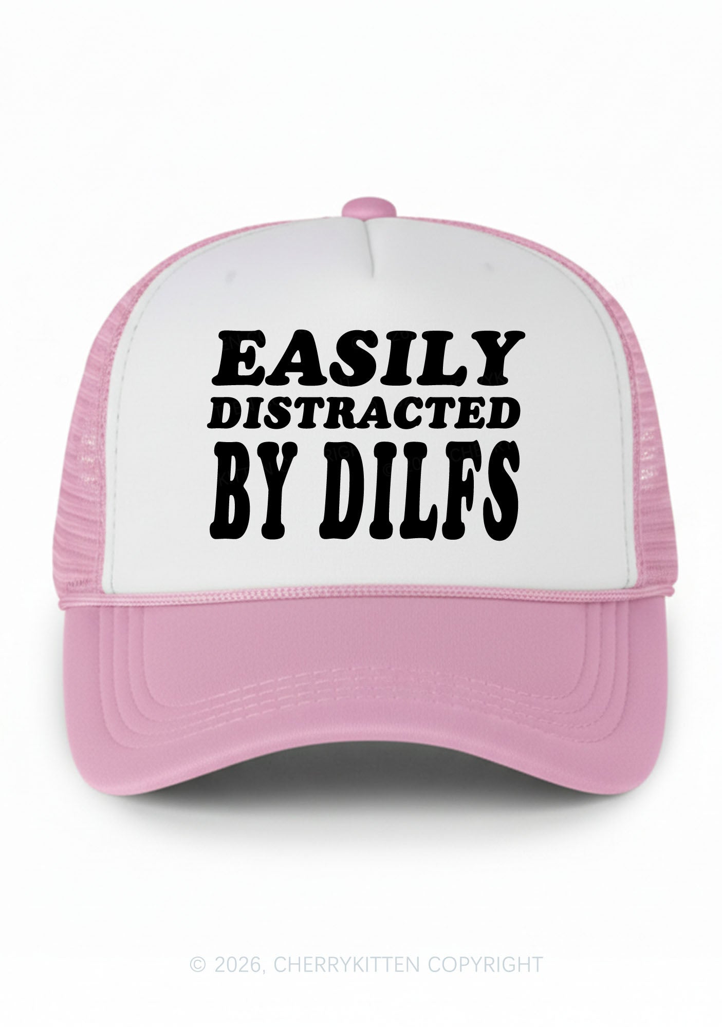 Easily Distracted By Dxxfs Y2K Colorblock Trucker Hat Cherrykitten
