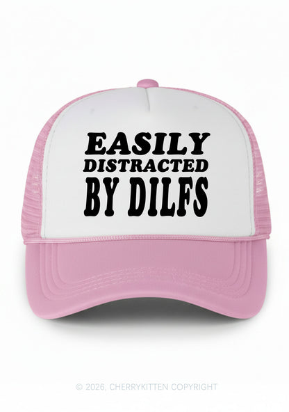 Easily Distracted By Dxxfs Y2K Colorblock Trucker Hat Cherrykitten