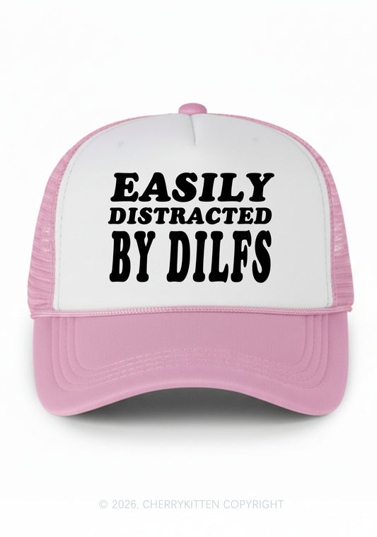 Easily Distracted By Dxxfs Y2K Colorblock Trucker Hat Cherrykitten