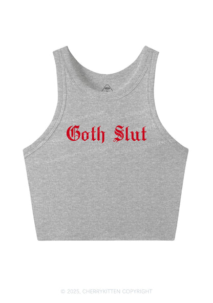 Goth Slxt Y2K Crop Tank Top Cherrykitten