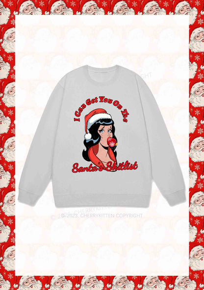 I Can Get You On The Santa's List Y2K Sweatshirt Cherrykitten
