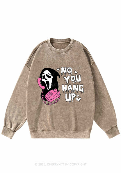 Halloween No You Hang Up Y2K Washed Sweatshirts Cherrykitten