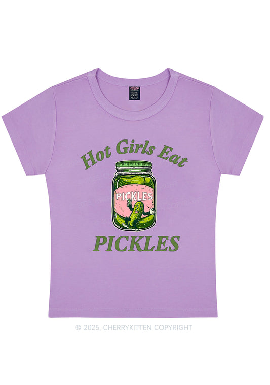 Hot Girls Eat Pickles Y2K Baby Tee Cherrykitten