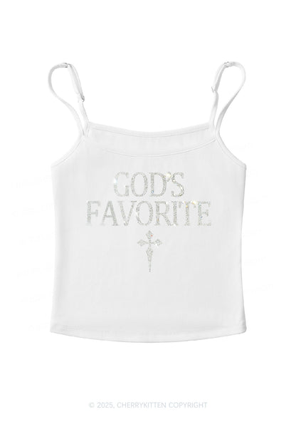 Rhinestone Gods Favorite Y2K Spaghetti Strap Cami Cherrykitten